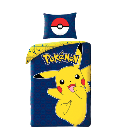 6: Pokemon sengetøj - Stor Pikachu - 140x200cm