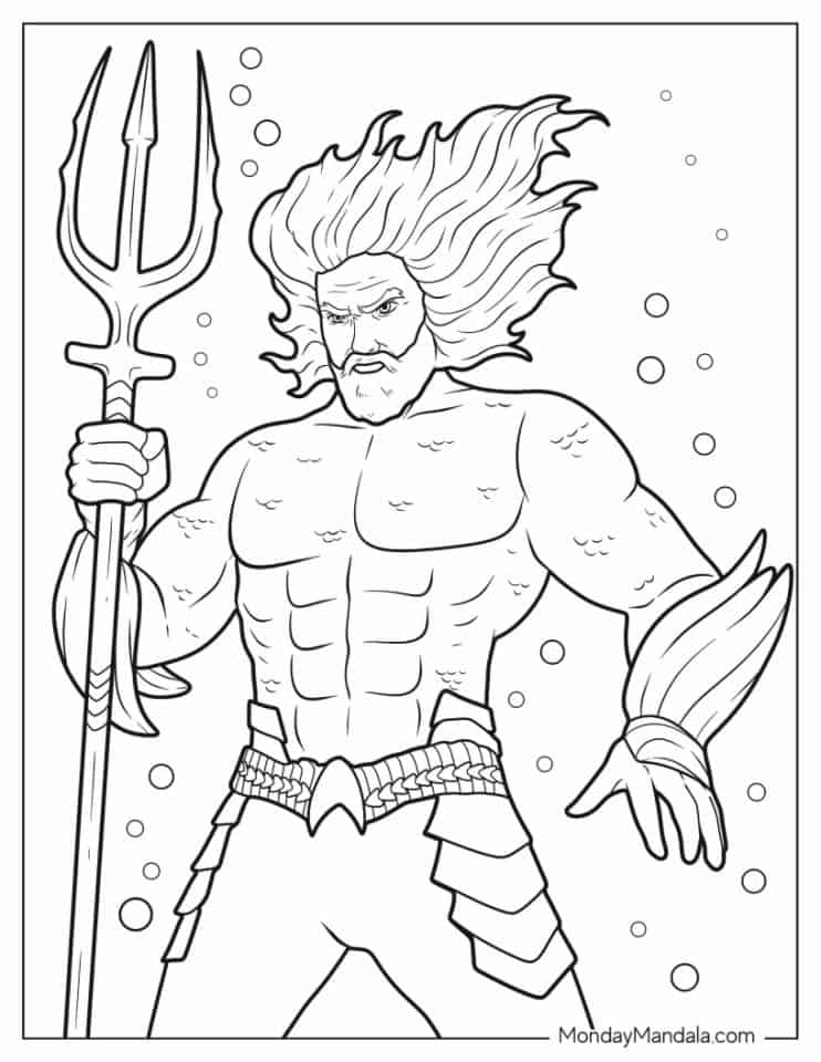 Aquaman tegning - DC Comics Farvelægning