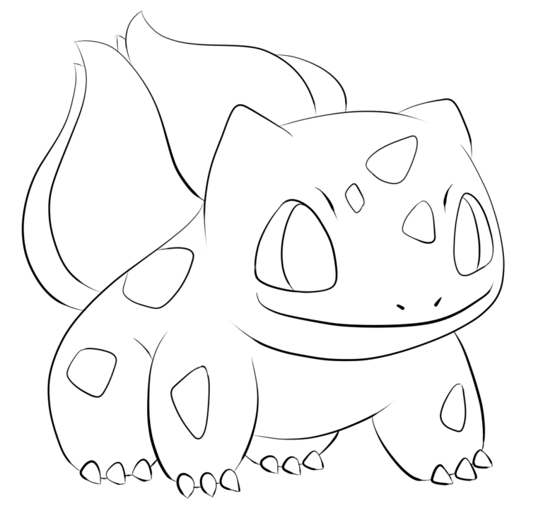 Click to print Bulbasaur tegning: farvelægning