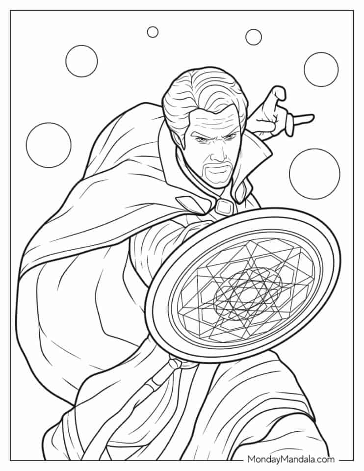 Dr. Strange tegning - Marvel Farvelægning