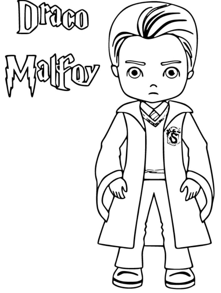 Klik her for print Harry Potter Draco Malfoy tegning: farvelægning
