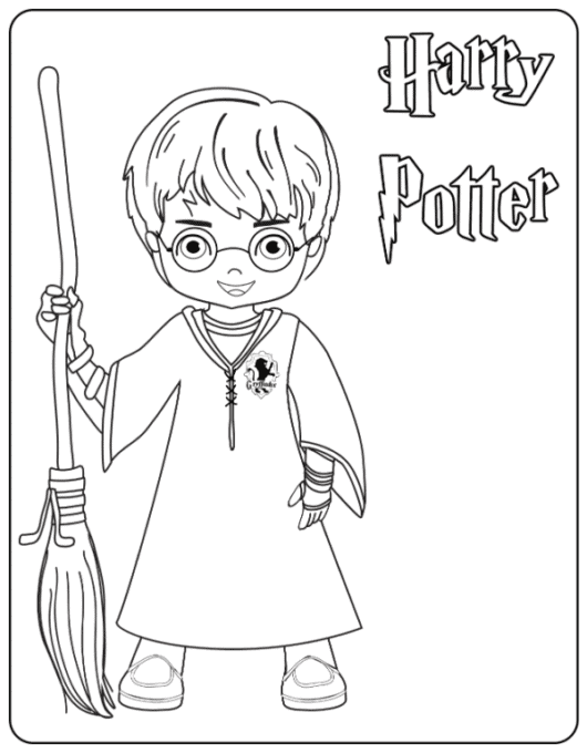 Harry Potter barn Logo tegning - farvelægning
