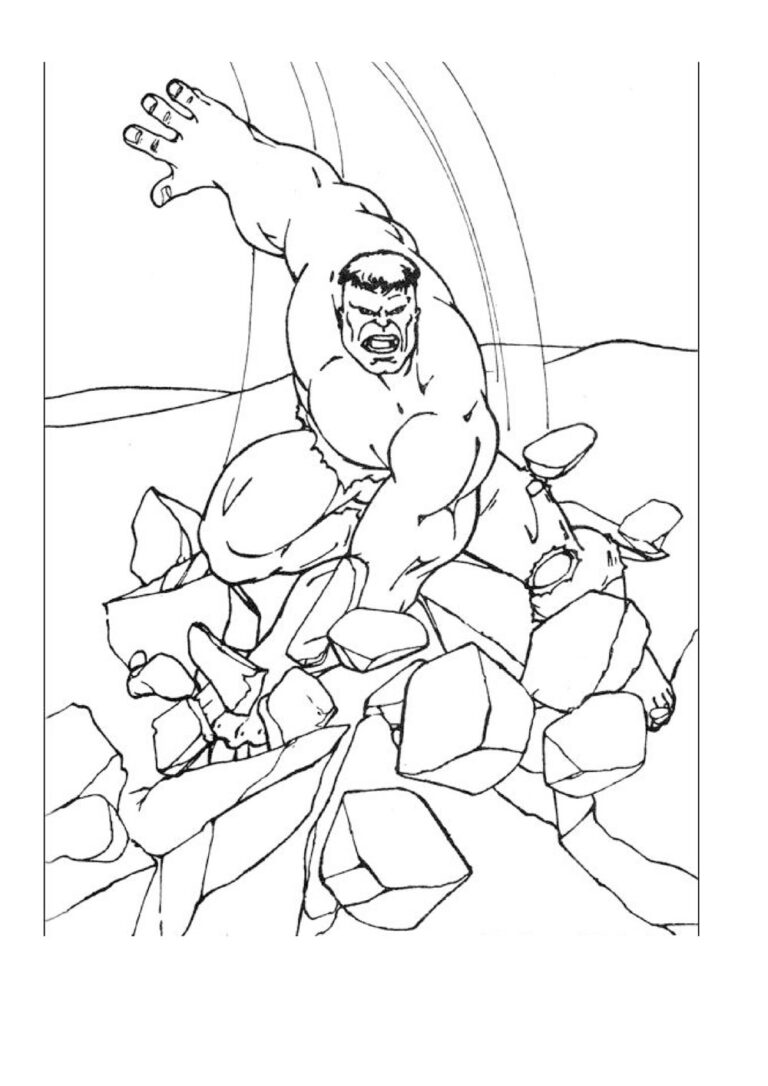 Klik her for print Hulk smash jord tegninger: farvelægning