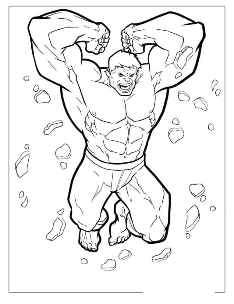 Hulk smash tegninger: farvelægning