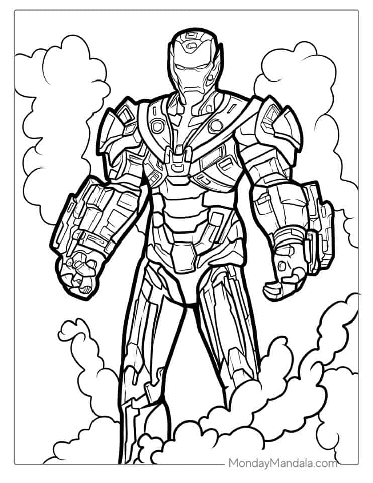 Iron Man tegning Iron Man Suit - Marvel Farvelægning