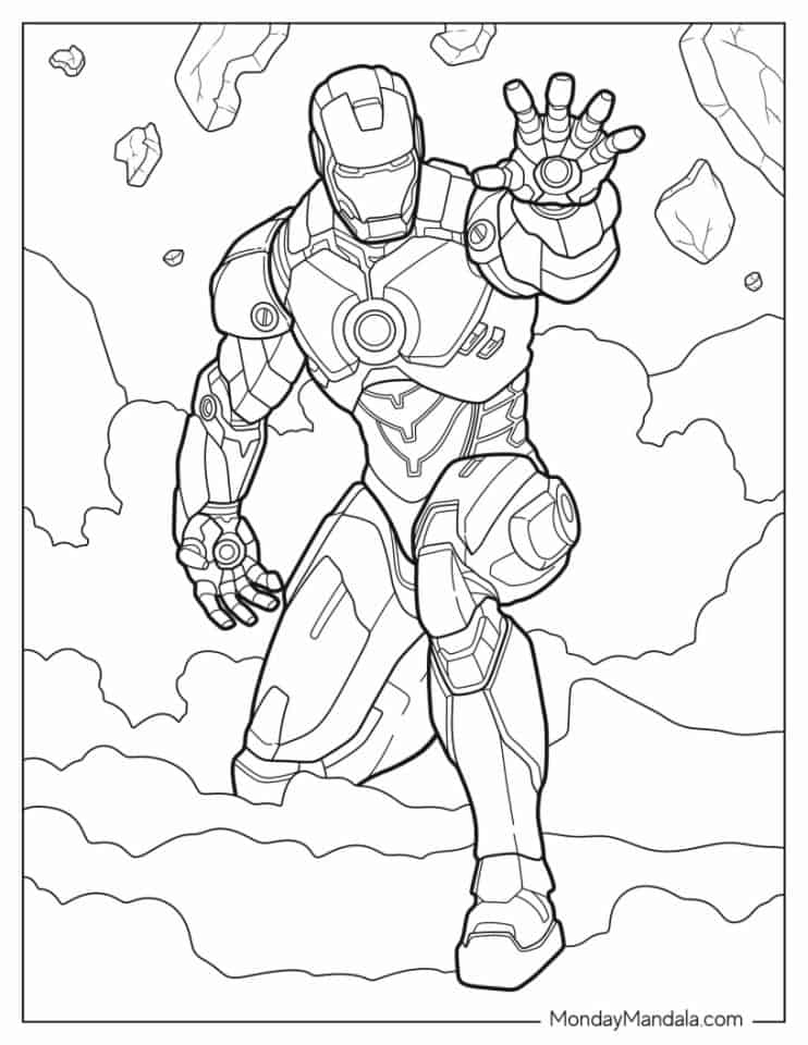 Iron Man tegning - Marvel Farvelægning