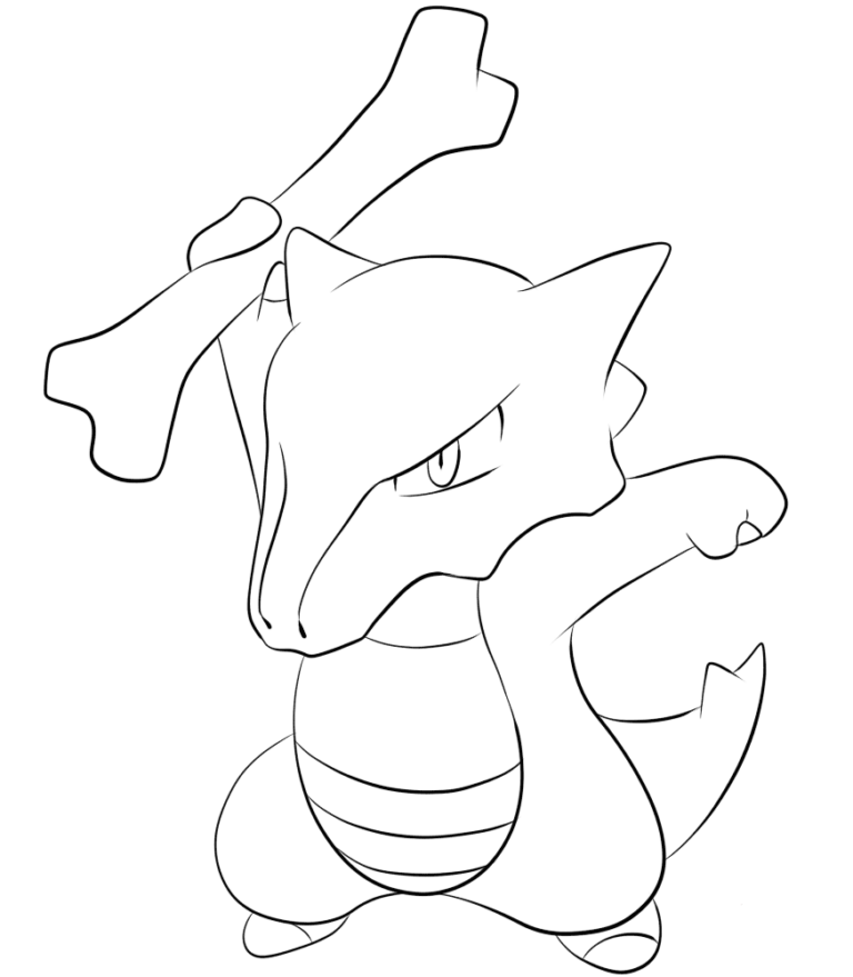 Click to print Marowak tegning: farvelægning