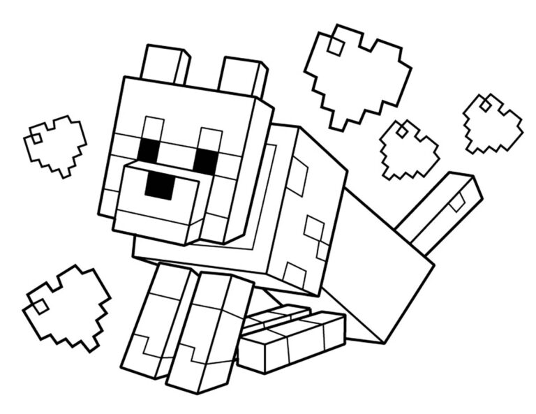 Minecraft Ulv tegning: farvelægning