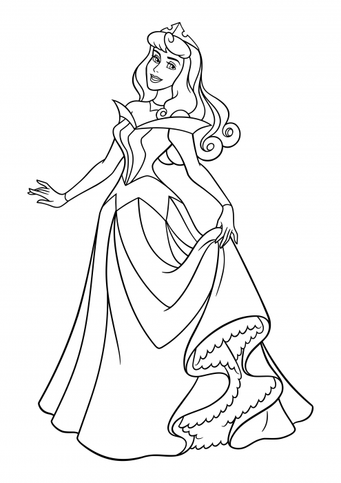 Prinsesse Aurora farvelægning Disney