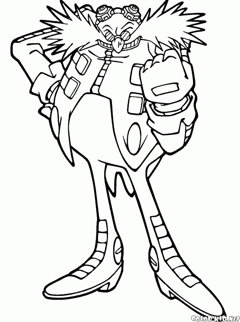 Klik her for print Sonic Dr. Robotnik tegning: farvelægning