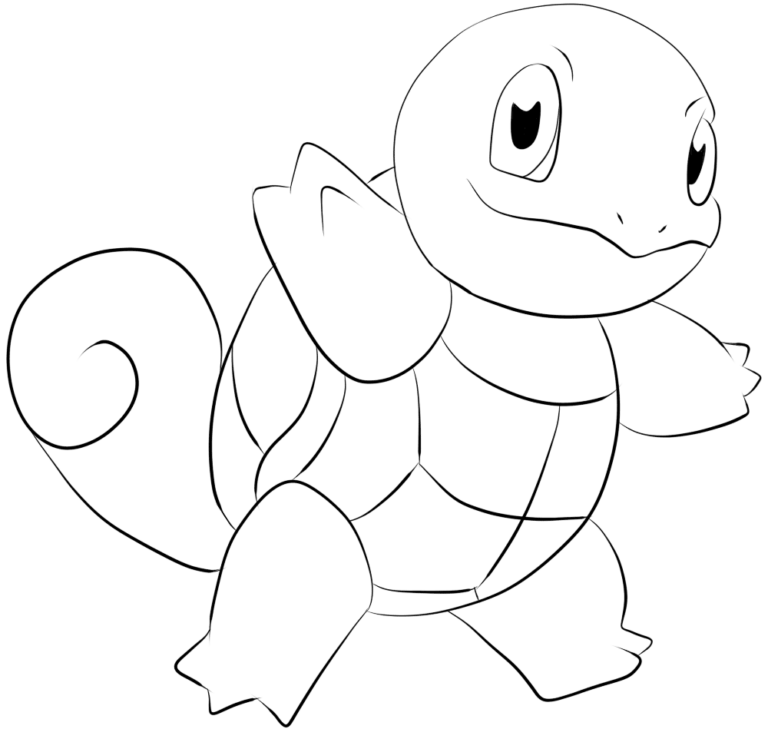 Click to print Squirtle tegning: farvelægning