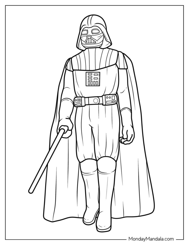 Star Wars Darth Vader tegning: farvelægning