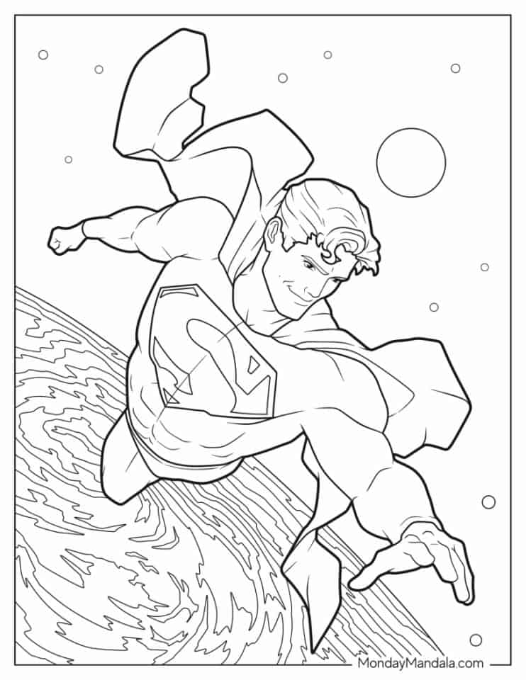 Superman tegning - DC Comics Farvelægning