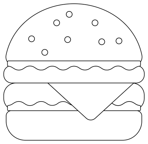 Burger tegning - farvelægning