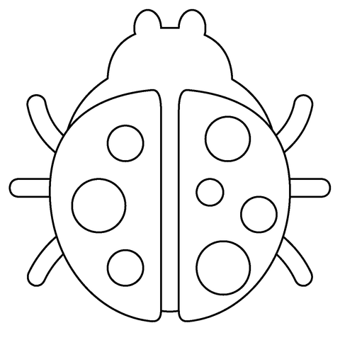 Nem mariehøne - farvelægning