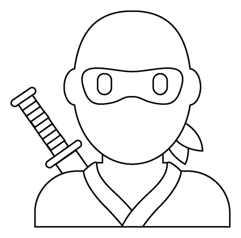 Ninja emoji - farvelægning