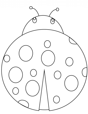 Rund mariehøne - farvelægning