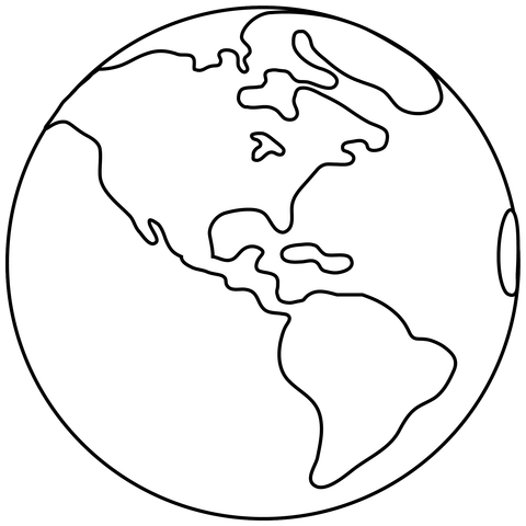 Globus af jorden tegning - farvelægning