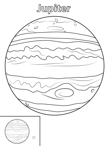Jupiter tegning - farvelægning