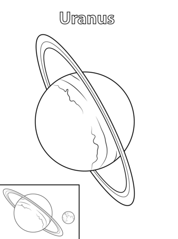 Uranus tegning - farvelægning