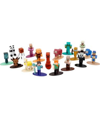 Minecraft 18 stk. metalfigurer pakke - 4cm