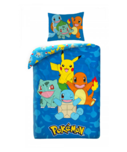 Pokemon sengetøj - pokeballs & pokemons
