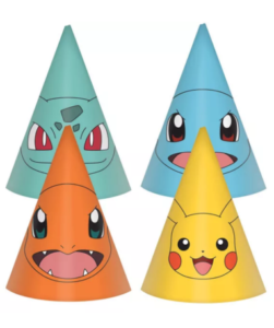 Pokémon fødselsdagshatte - 8 stk.