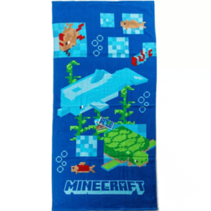 Minecraft Aquatic håndklæde - 70x140cm
