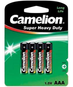 4x AAA Super Heavy Duty batterier