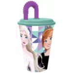 Disney Frost krus med lilla sugerør