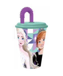Disney Frost krus med lilla sugerør