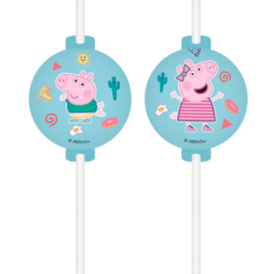 Gurli Gris sugerør - 4 stk.