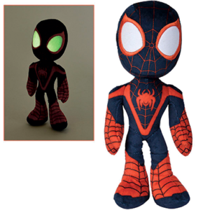 Miles Morales bamse 25 cm - Lys i øjnene