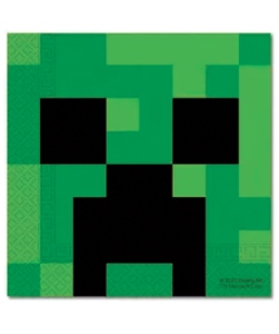 Minecraft Creeper Servietter - 20 stk.