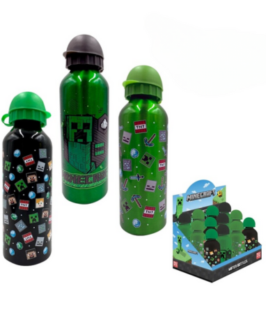Minecraft aluminum flaske - Assorteret