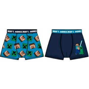 Minecraft boxershorts - 2 styk - Blå