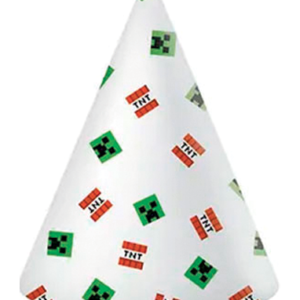 Minecraft Fødselsdagshatte - 6 stk.