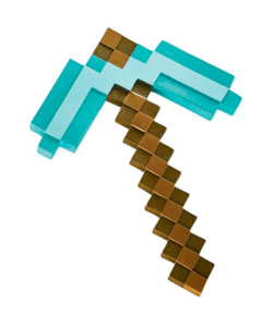 Minecraft hakke 40 cm - Plastik Diamant pickaxe