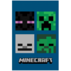 Minecraft mørkeblåt tæppe - 100x150cm
