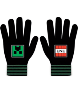 Minecraft sort TNT & Creeper handsker - vanter
