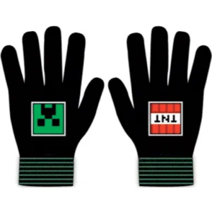 Minecraft sort TNT & Creeper handsker - vanter
