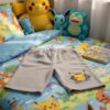 Pokemon grå shorts til børn - 5-12 år
