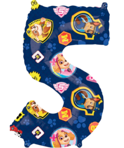 Paw Patrol 5 år ballon - 45x66 cm