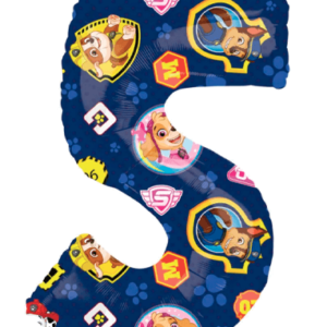 Paw Patrol 5 år ballon - 45x66 cm