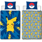 Pikachu & Pokeball sengetøj - blå