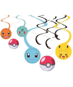 Pokemon hængende dekorationer - 6 stk.