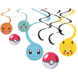 Pokemon hængende dekorationer - 6 stk.