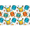 Pokemon tæppe - hoveder - 100x150cm