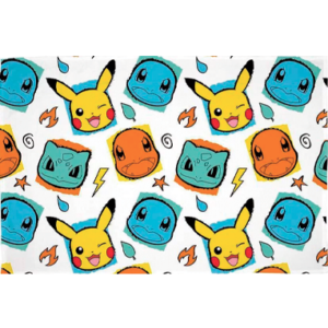 Pokemon tæppe - hoveder - 100x150cm