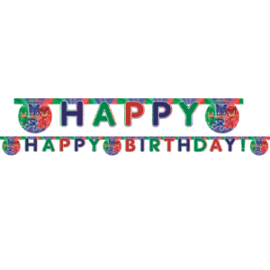 Pyjamasheltene Happy Birthday banner